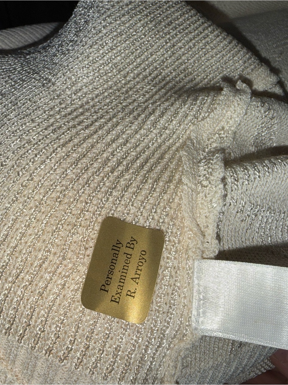 Vintage St. John Yellow Label Cream Knit Top & Sweater 2 Piece SET Knit in USA S - Picture 9 of 10
